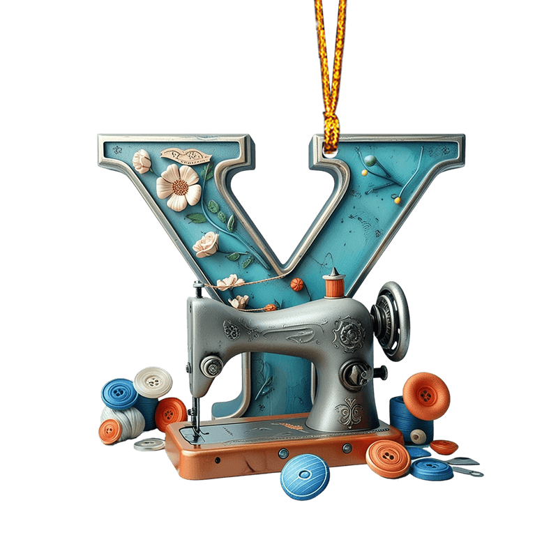 Beautiful Sewing Letter Shaped Ornament