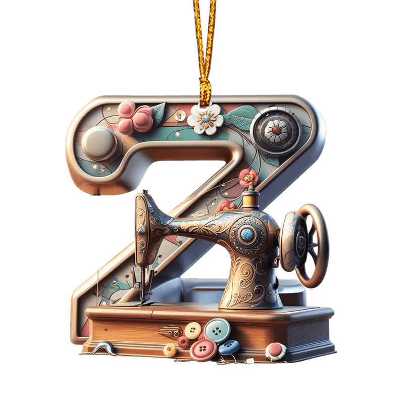 Beautiful Sewing Letter Shaped Ornament