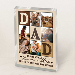 Custom Photo Dad Acrylic Block, Personalized Father’s Day Gift For Dad, Custom Dad Photo Gift, Keepsake for Dad