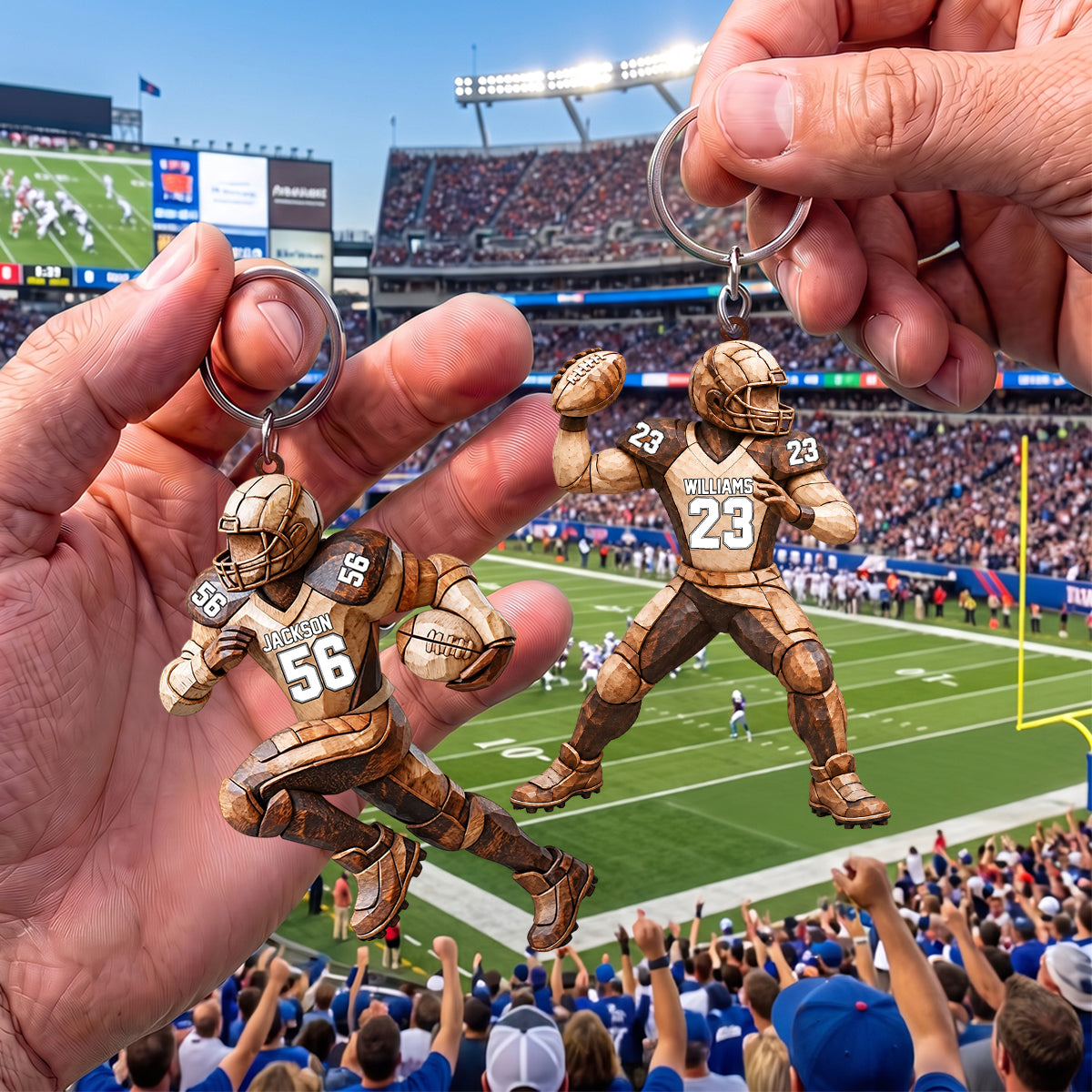Strong One - Personalized Football Custom Shaped Ornament