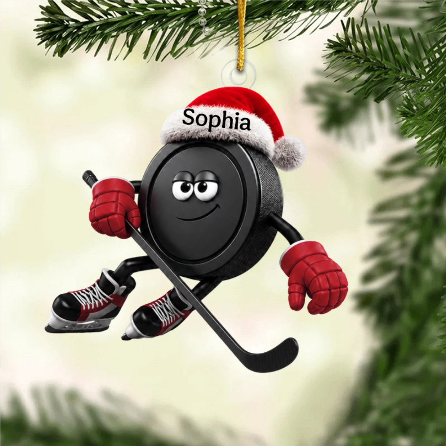 "Hockey Life" – Personalized Christmas Ornament | Custom Ice Hockey Keepsake For Players & Fans