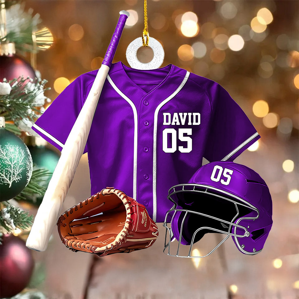 Personalized Baseball Uniform Ornament - Gifts For Baseball Lovers