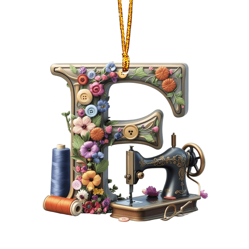 Beautiful Sewing Letter Shaped Ornament