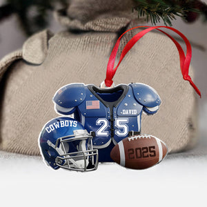 Football Season - Personalized Football Ornament