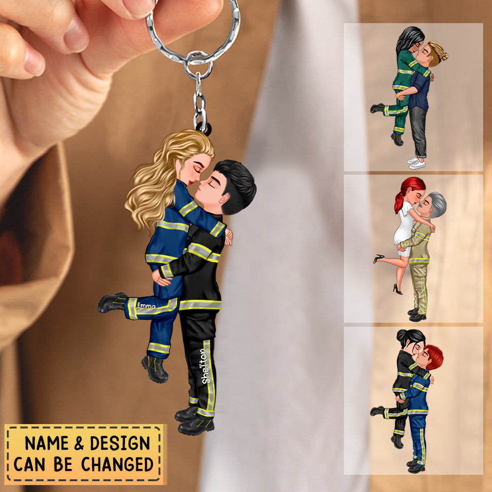 Personalized Couple Courier Acrylic Keychain