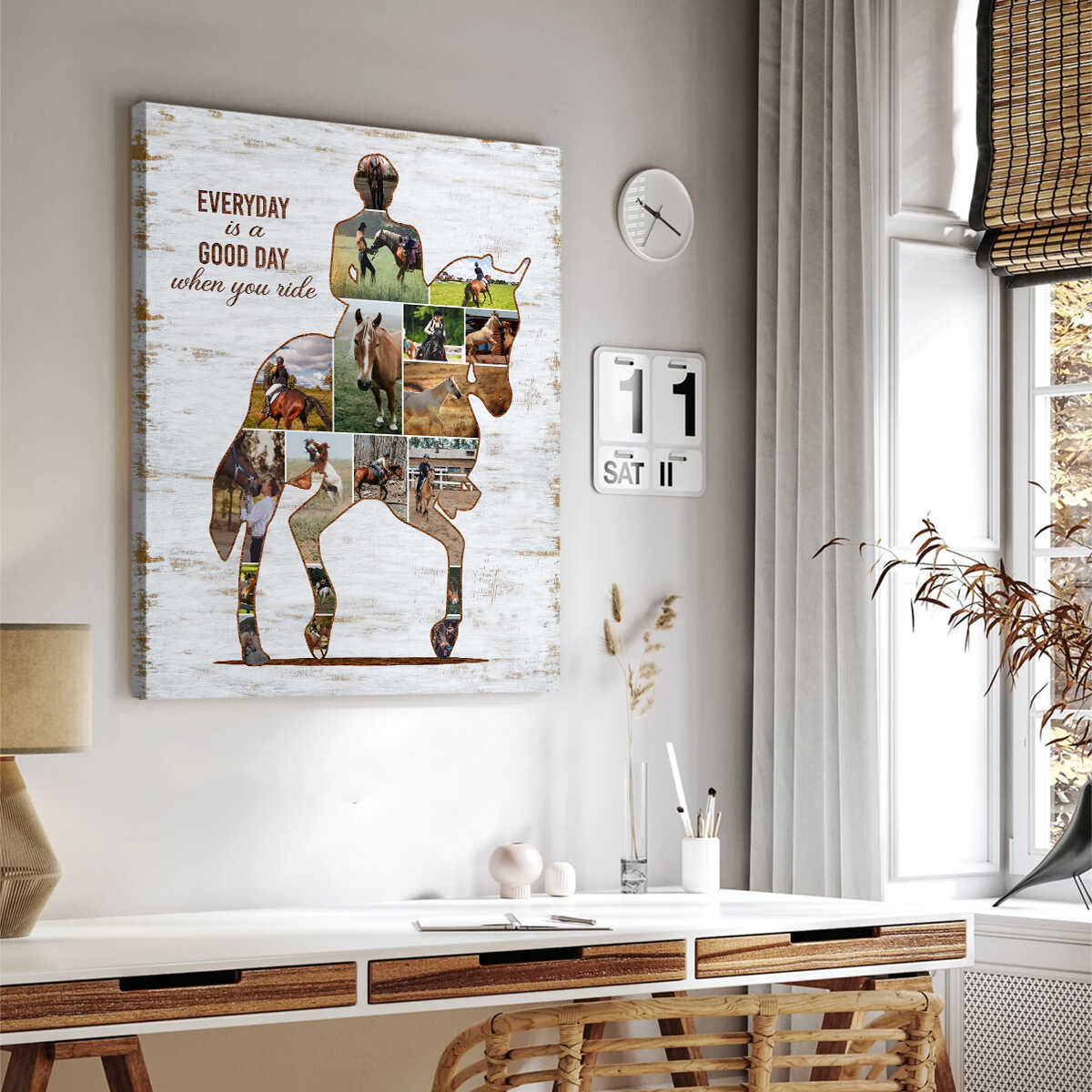 Personalized Photo Collage Gift For Horse Riders