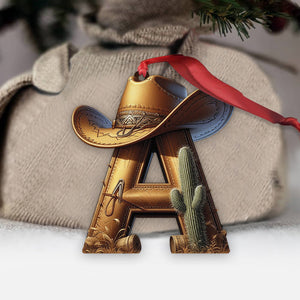 Western Cowboy Personalized Letters Ornament