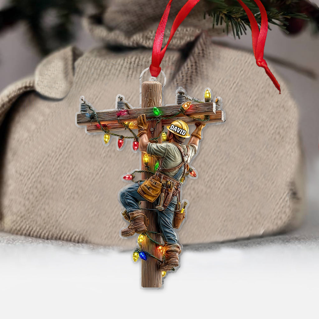 Keeping the Lights On - Personalized Lineman Ornament