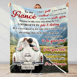 To My Fiancé - Personalized Custom Blanket - Gift For Lovers