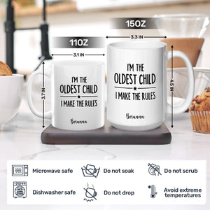 Who Makes The Rules - Personalized Ceramic Coffee Mug