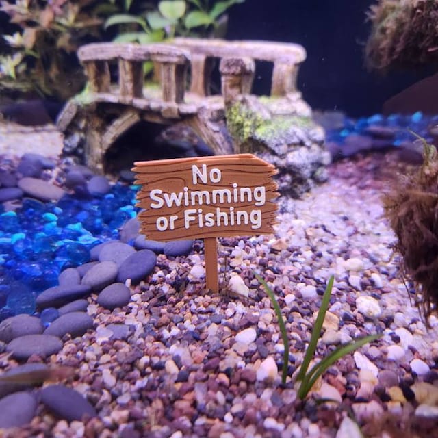 Personalized Plastic Forest Sign for Fishtanks, Aquariums