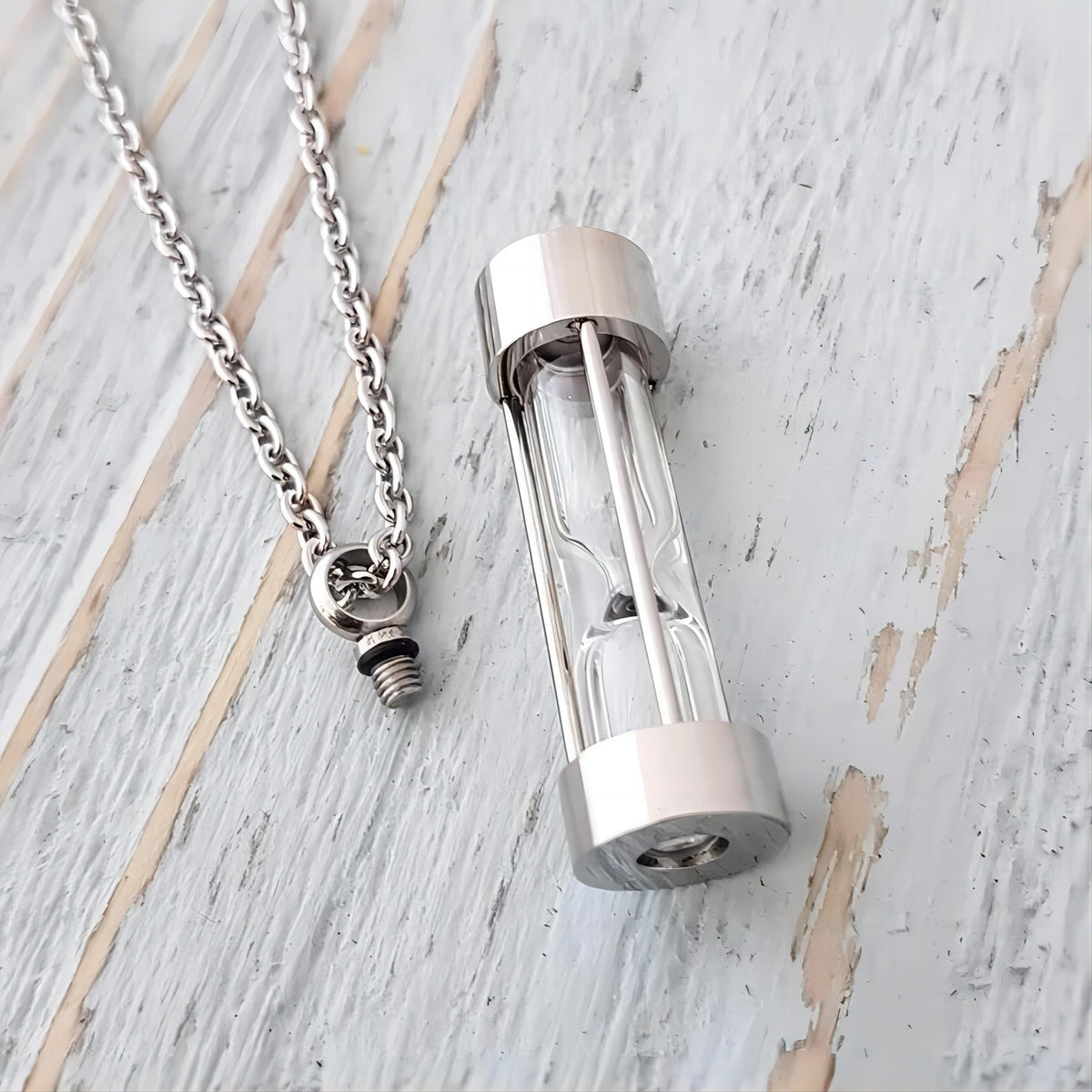 Eternal Embrace Memorial Hourglass Urn Necklace