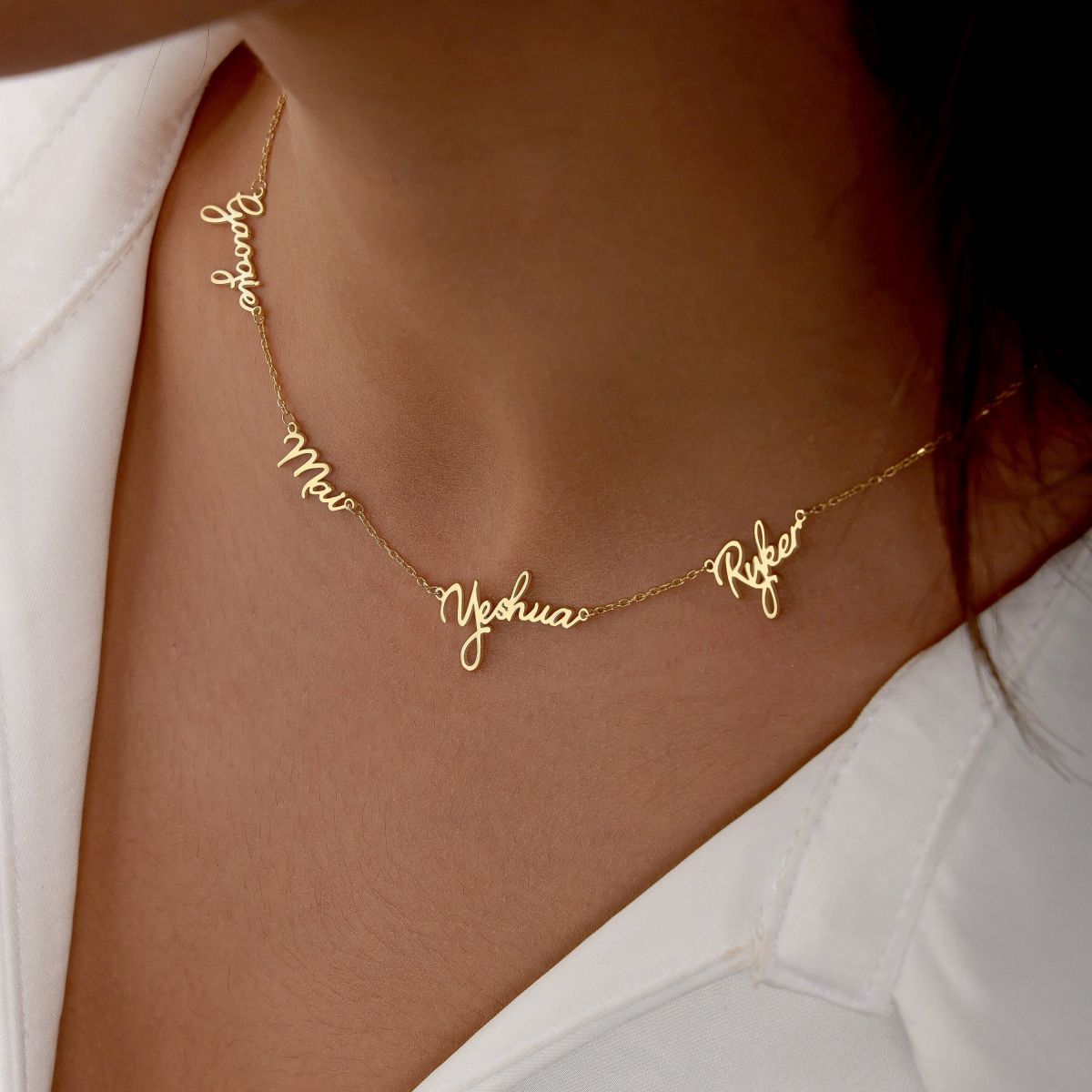 Personalized Multiple Name Necklace for Family Names
