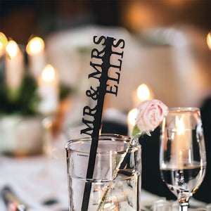Personalized Colorful Drink Stirrers Party Decorations