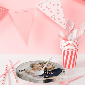 Personalized Photo Disposable Party Plates-Party Decoration