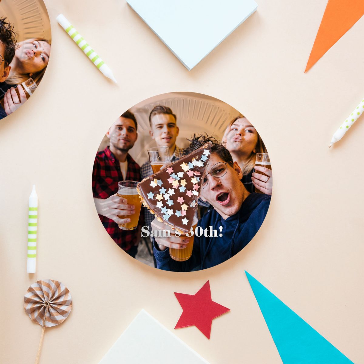 Personalized Photo Disposable Party Plates-Party Decoration