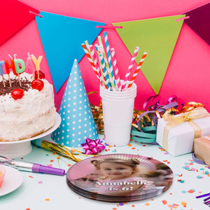 Personalized Photo Disposable Party Plates-Party Decoration