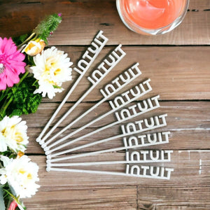 Personalized Colorful Drink Stirrers Party Decorations