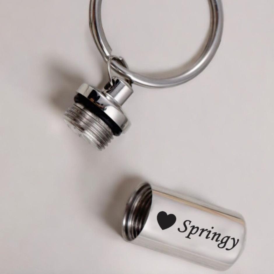 Personalized Pet Memorial Dog Paw Pet Urns Keychain