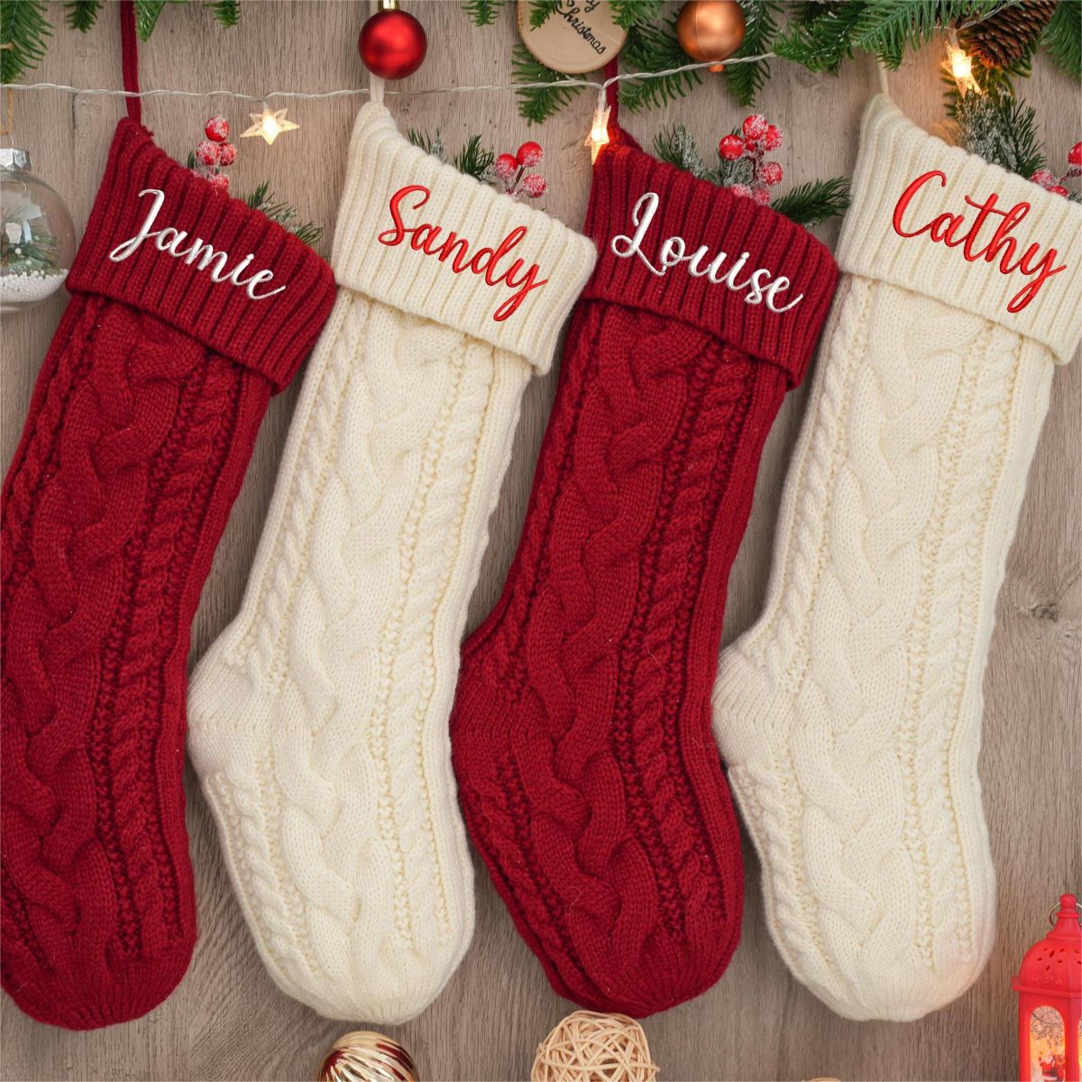 Personalized Embroidered  Knitted Christmas Stockings