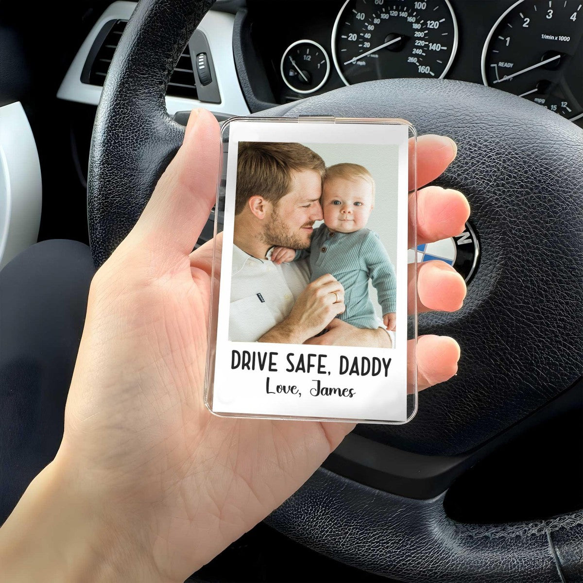Personalized Dad Gifts Custom Photo Car Visor Clip