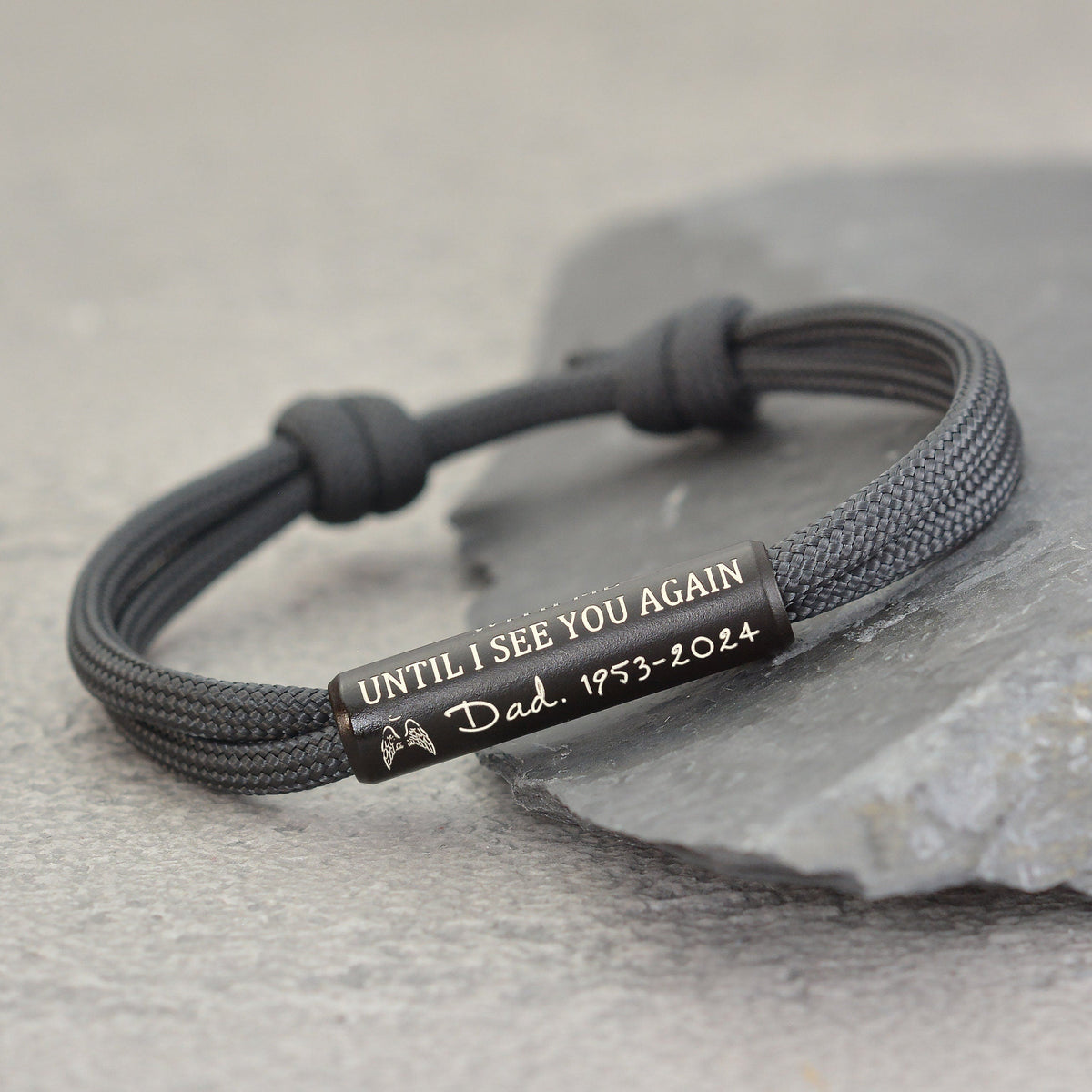 Custom In Loving Memory Bracelet "I Will Carry You With Me" Personalized Engraved Memorial Bracelet