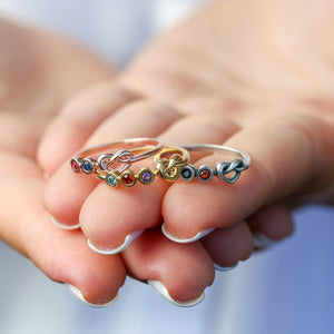 Ties of The Heart Personalized Birthstone Ring