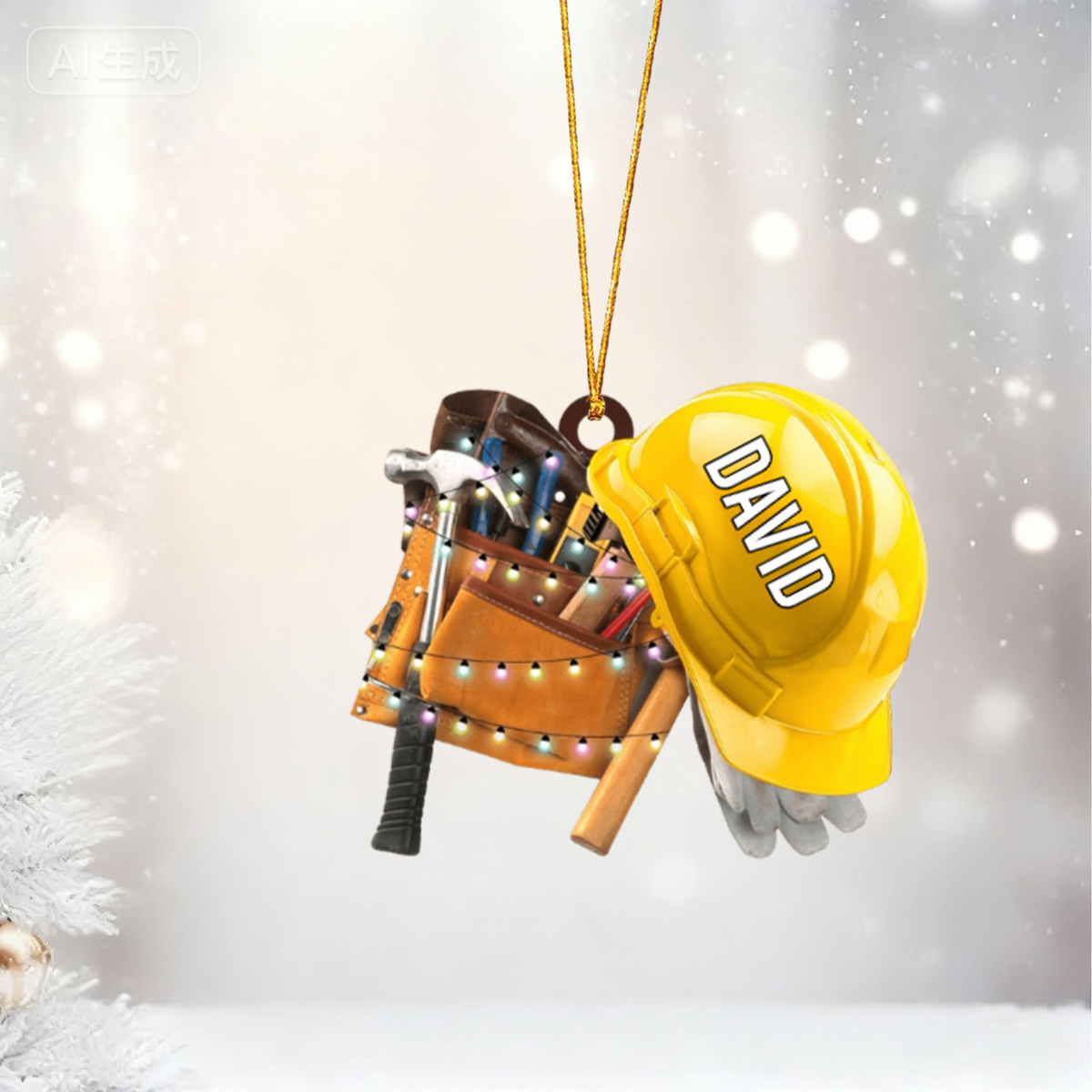 Personalized Ironworker Acrylic Christmas Ornament, Gift For Iron Worker