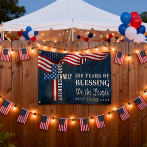 We The People American Flag, 250 Years Blessing 1776 2026 Grommet Flag