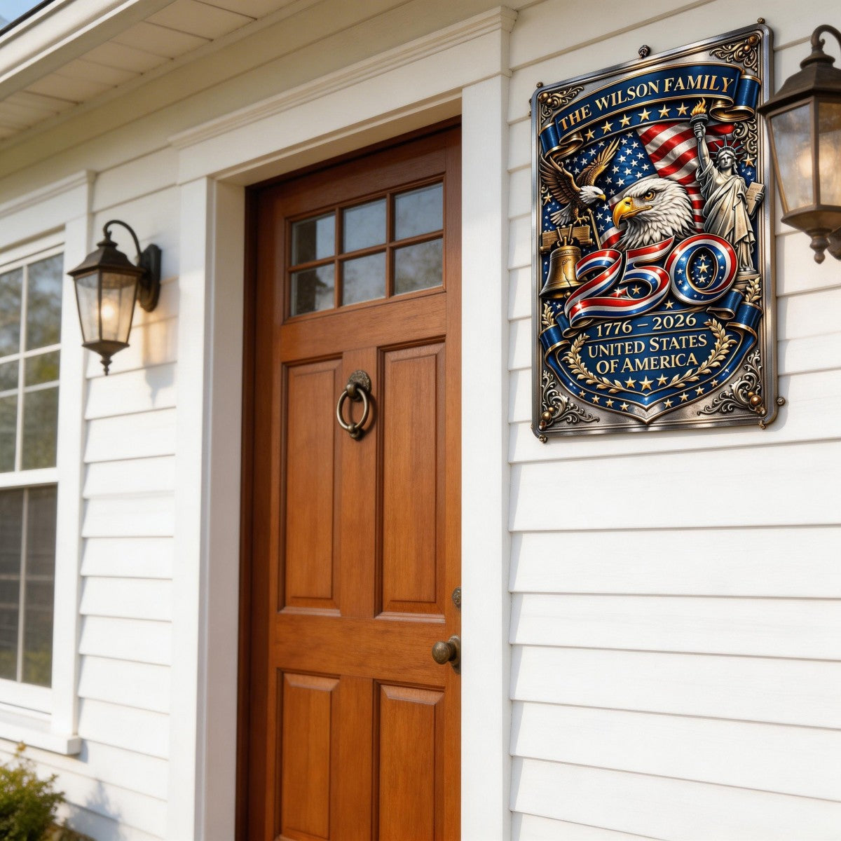 America 250th- Personalized Metal Sign, Custom Home Decor Metal Sign