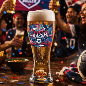 Personalized 2026 Soccer Country Beer Glass | Perfect For Fan Events & Tailgates