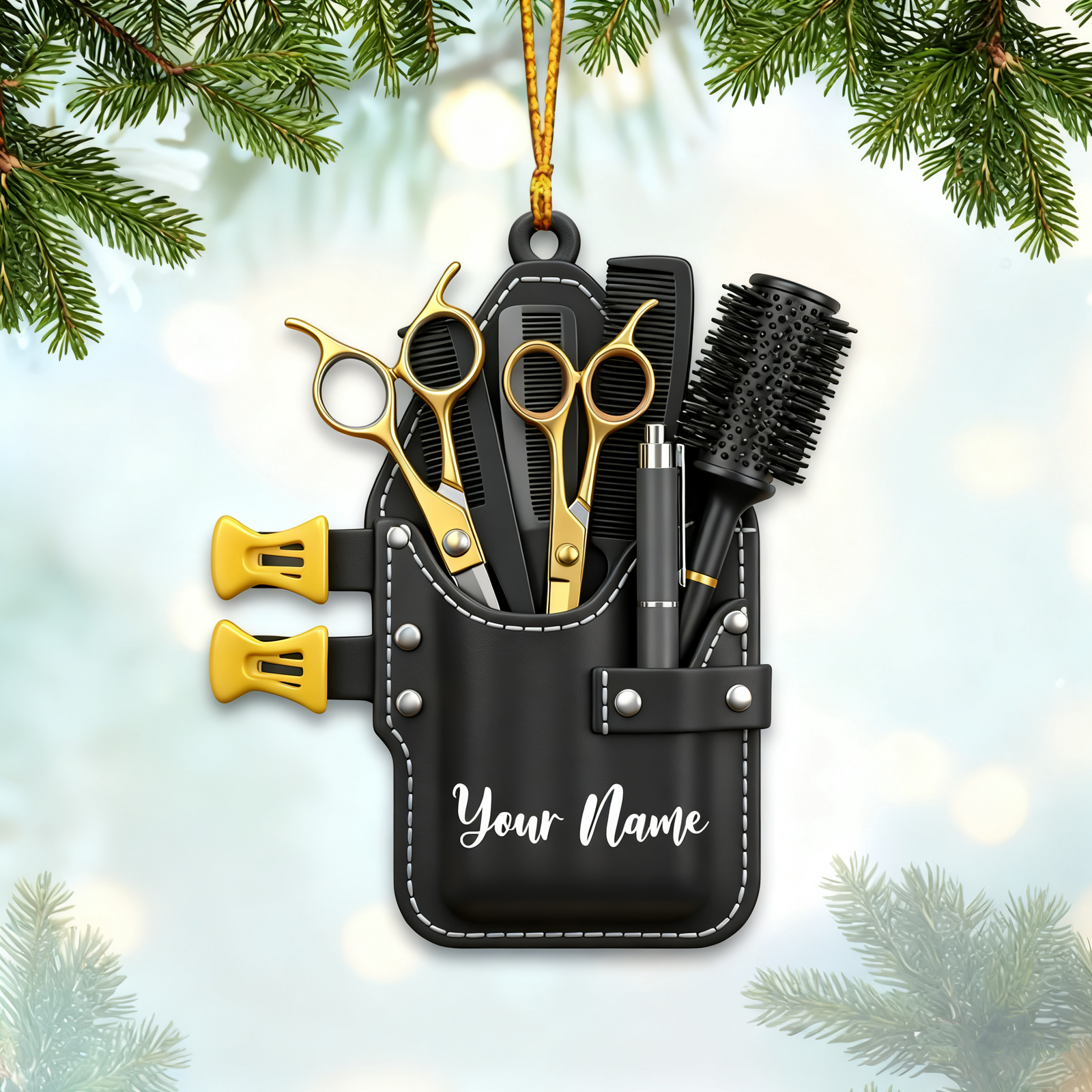 Barber Set Home Decor, Christmas Ornament, Personalized Ornament