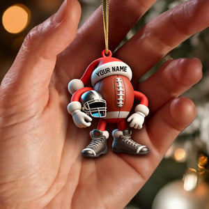 Custom Name football Personalized Acrylic Ornament football Lover Christmas Gift