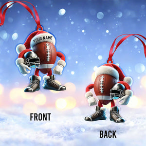 Custom Name football Personalized Acrylic Ornament football Lover Christmas Gift