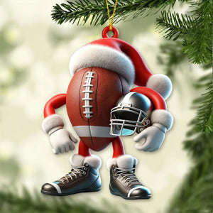 Custom Name football Personalized Acrylic Ornament football Lover Christmas Gift