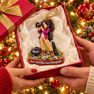 Just A Boy Who Loves Photography - Personalized Photography Boy Photography Girl Christmas Ornament