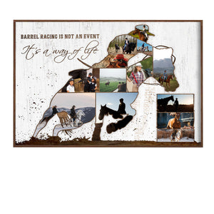Personalized Barrel Racing Photo Collage Poster