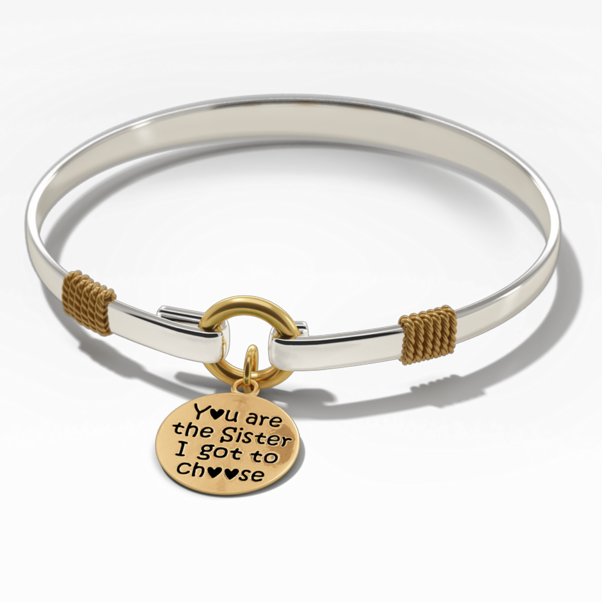 Sister I Got To Choose - Two-Tone Custom Charm Bracelet