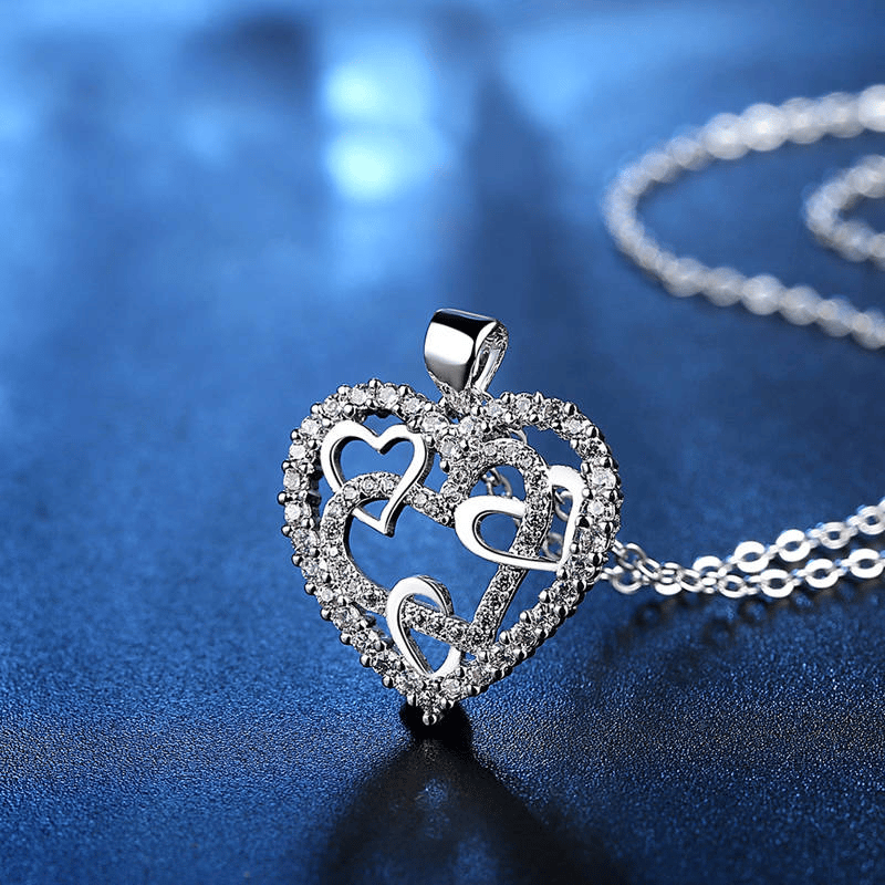 Sisters of my soul & Friends of my heart - Interlocking Hearts Necklace