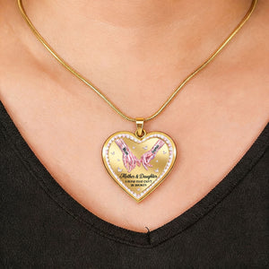 Mother And Daughter A Bond That Can’t Be Broken - Personalized Heart Necklace