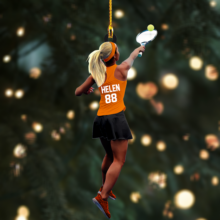 Personalized Christmas Ornament-Great Gift Idea For Tennis Lovers