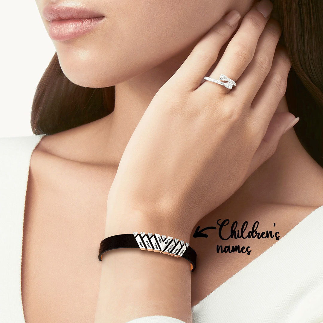 Mother's Day Gift Women's Bracelet With Crystal Charms for Grandma/Mom