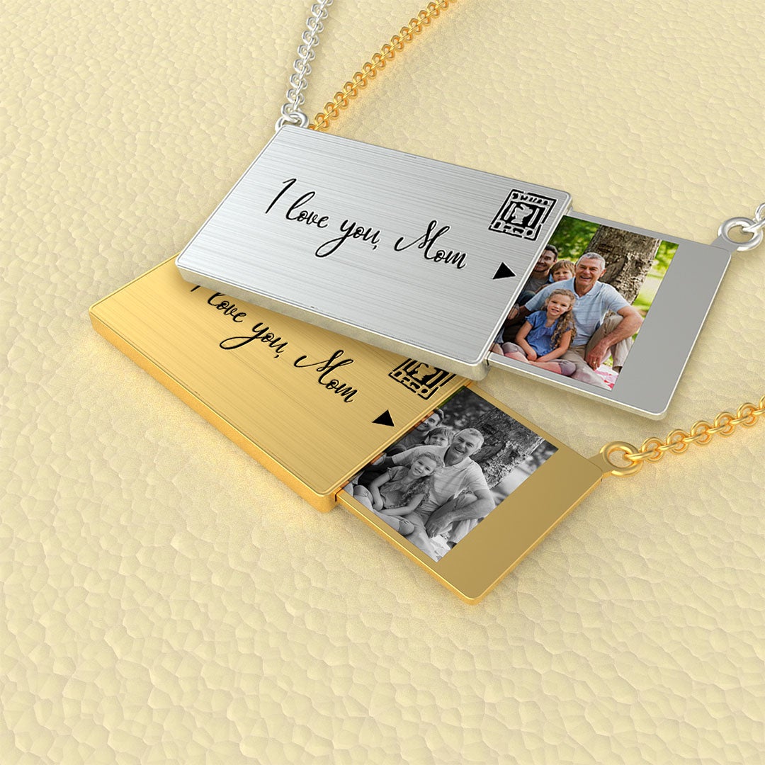 Custom Precious Memory Photo Stamp Necklace