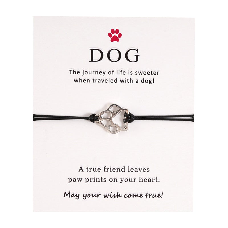 Dog Paw Card Bracelet