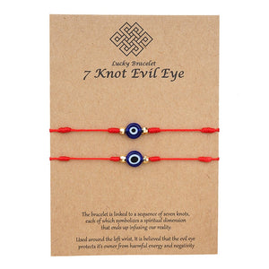 7 Knot Evil Eyе Lucky Card Bracelets