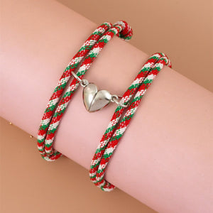 Christmas love magnetic clasp Couple/Friends Bracelets