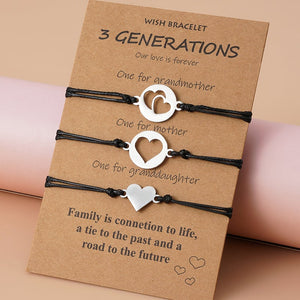 3 GENERATIONS Heart Card Bracelets