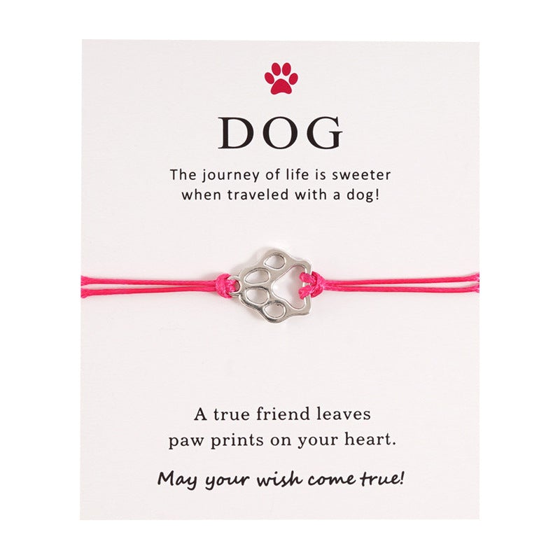 Dog Paw Card Bracelet