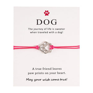 Dog Paw Card Bracelet