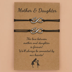 Mother&Daughter Heart Card Bracelets